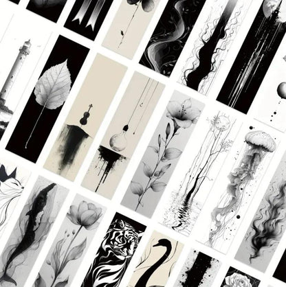 Classy Black & White Bookmarks