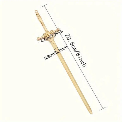 Fantasy Metal Sword Hairpins, Elegant for Updos, or Suitable for Daily